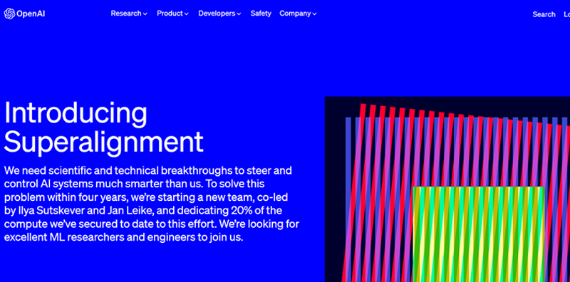 OpenAI宣布成立Superalignment團隊，為超級智能&nbsp;圖片